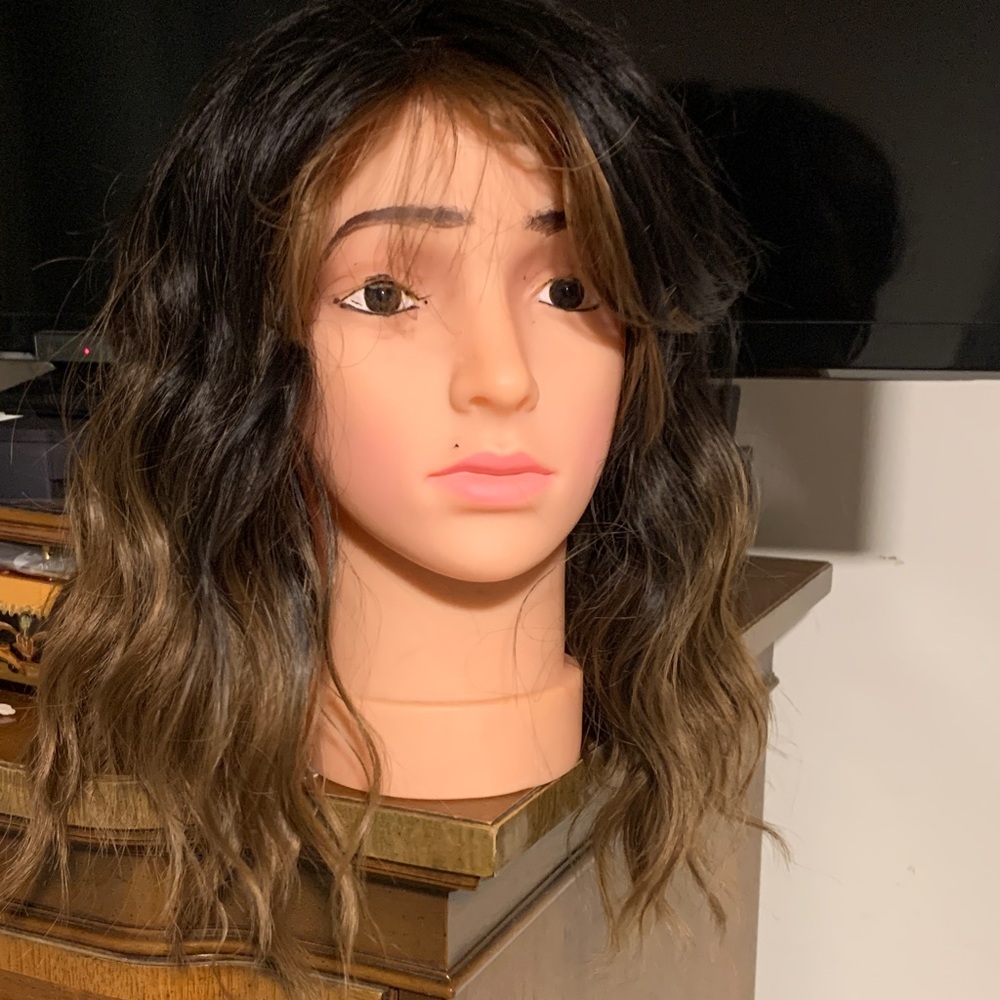 Wavy Ombre Synthetic Hair Wig - Brown Blend